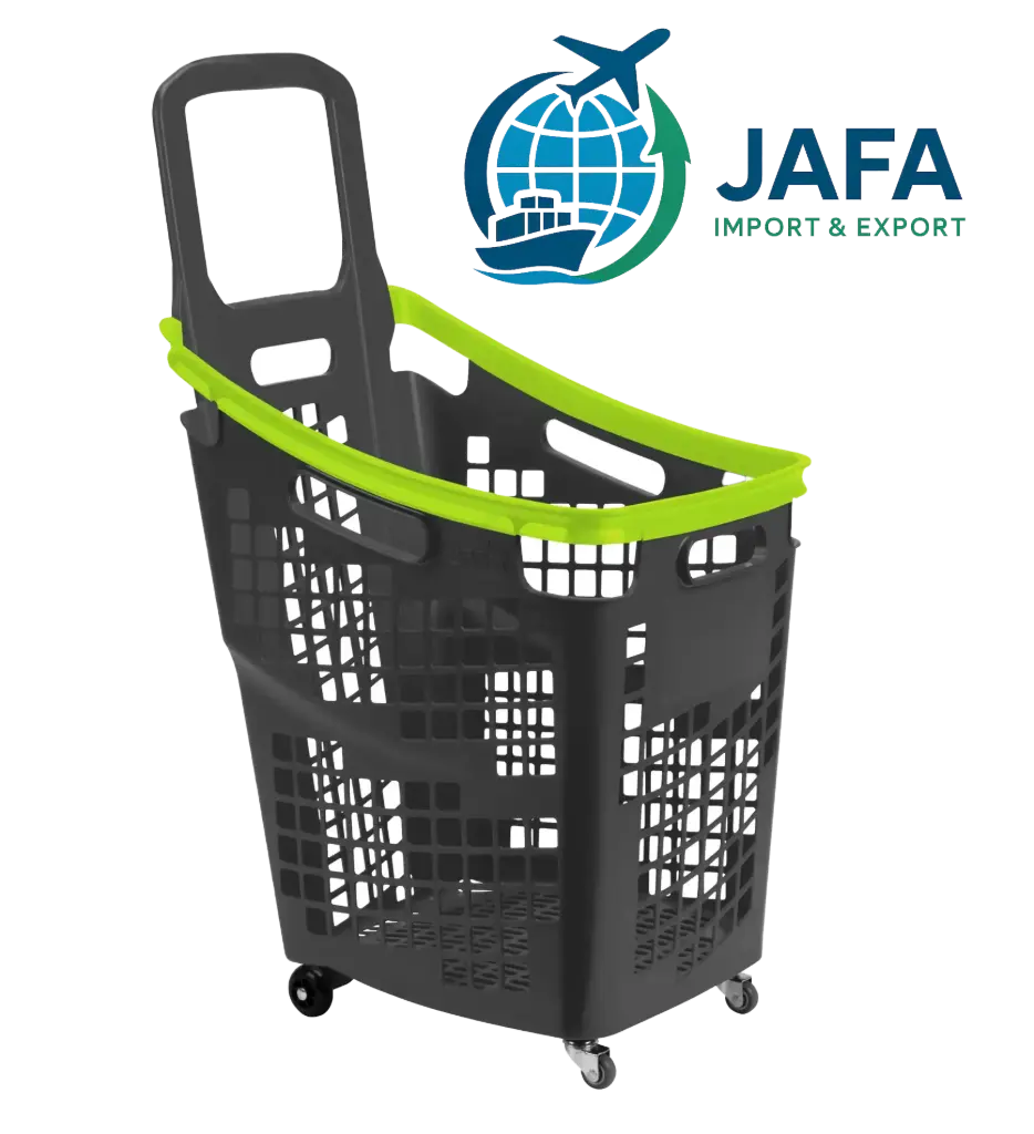[2021] Shopping Baskets with Wheels - 65L Green
