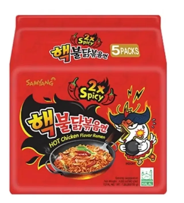 Samyang noodle 2x spicy & hot chicken 140 gr x 5 pc