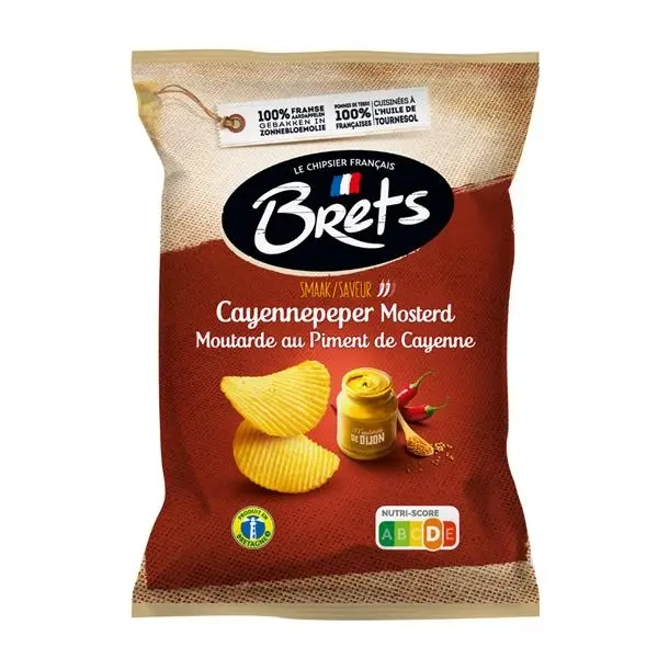 Brets chips met Cayenne Mosterd-smaak 125 gr x 10 st