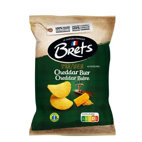 Brets chips met Cheddar en bier-smaak 125 gr x 10 st
