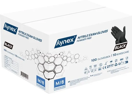 Hynex Nitrile Exam Gloves Powder Free (M) 1000Pcs