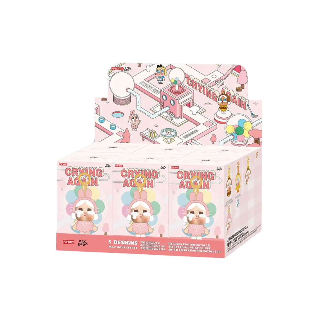 Pop Mart CryBaby Crying Again Vinyl Face Plush Keychain Pendant - Duck You 6 Stuk