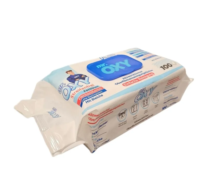[23881] Mr Oxy wet wipes Easy Clean 100 pieces Bleach Blue * 12