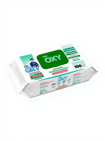 [24017] Mr Oxy wet wipes Easy Clean 100 pieces soap Beyaz Sabun Green * 12
