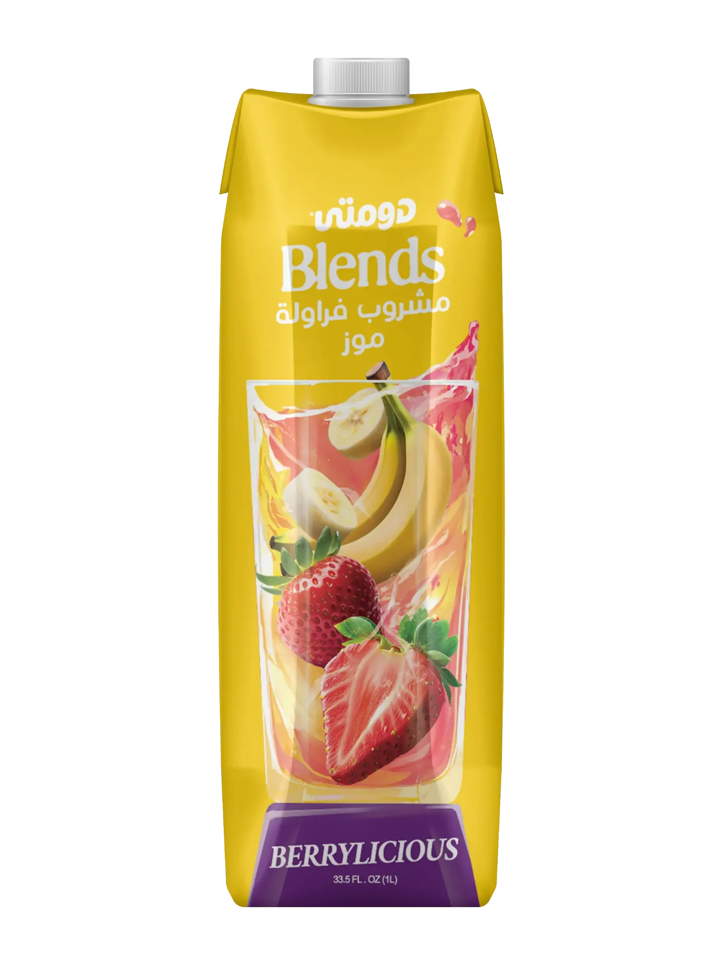 Strawberry & Banana Drink Domty 1L*12