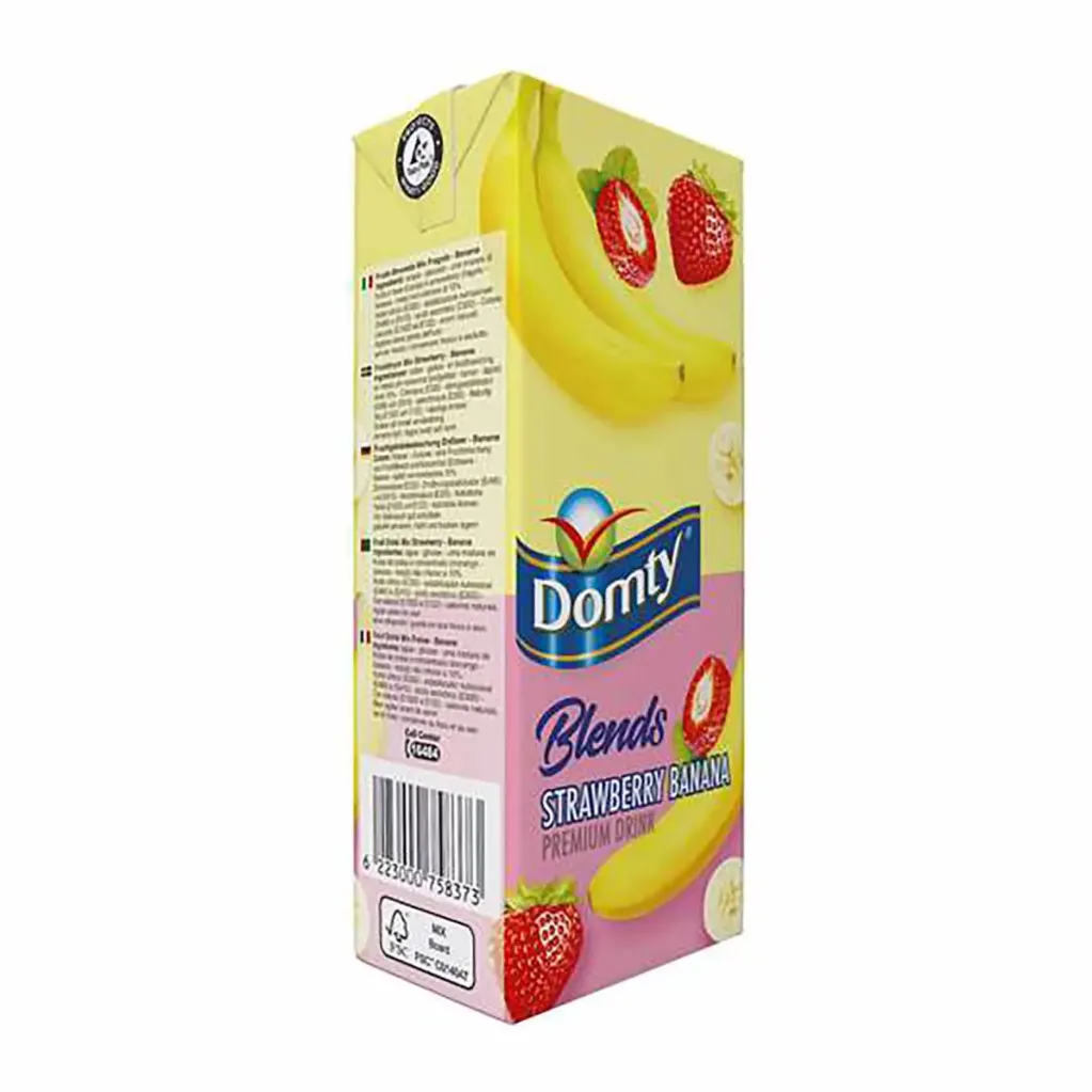 Strawberry & Banana Drink Domty 1L*12