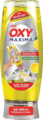 Mr Oxy Maxima Dishwashing Liquid Lemon Kokulu 650ml*12