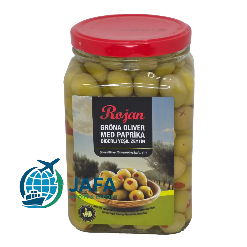 Rojan GRÖNA OLIVER MED PAPRIKA 1600gr*6