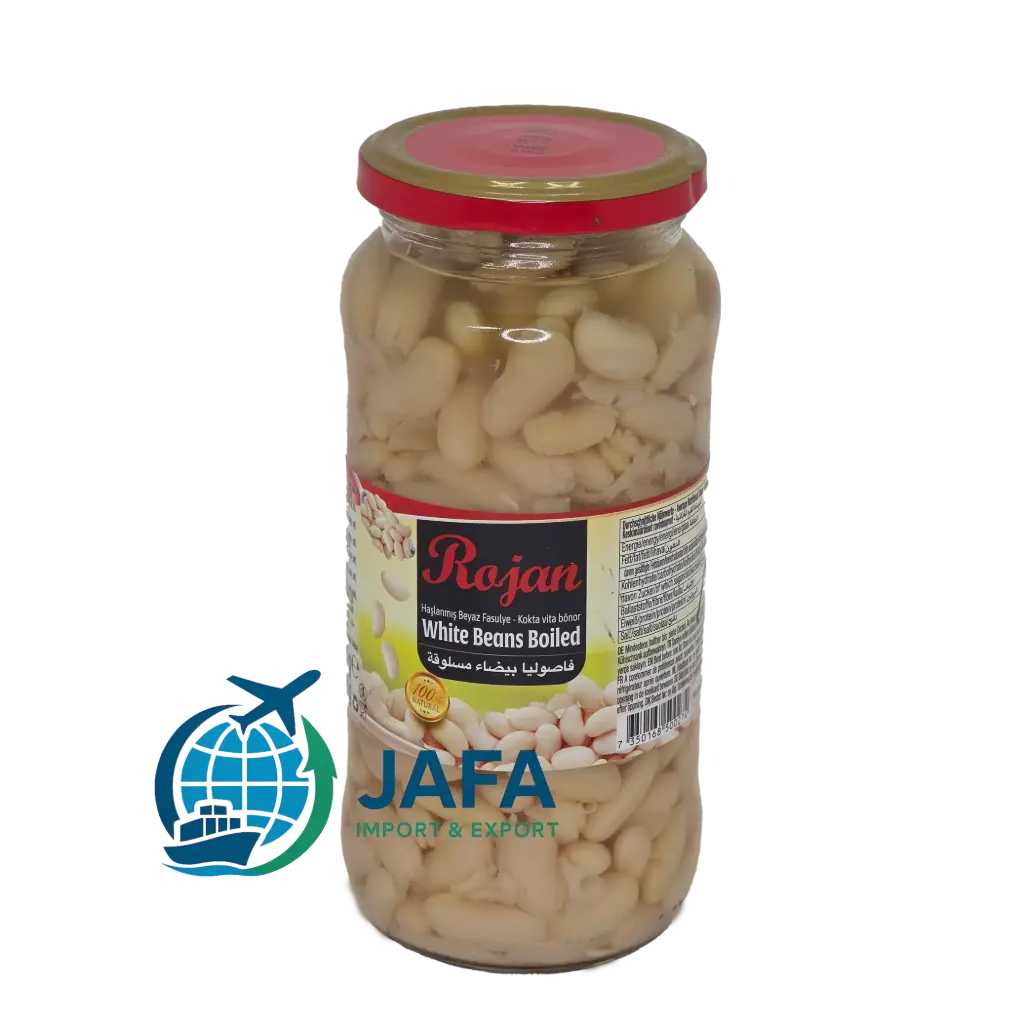 Rojan White Beans Boiled glass 580gr*12